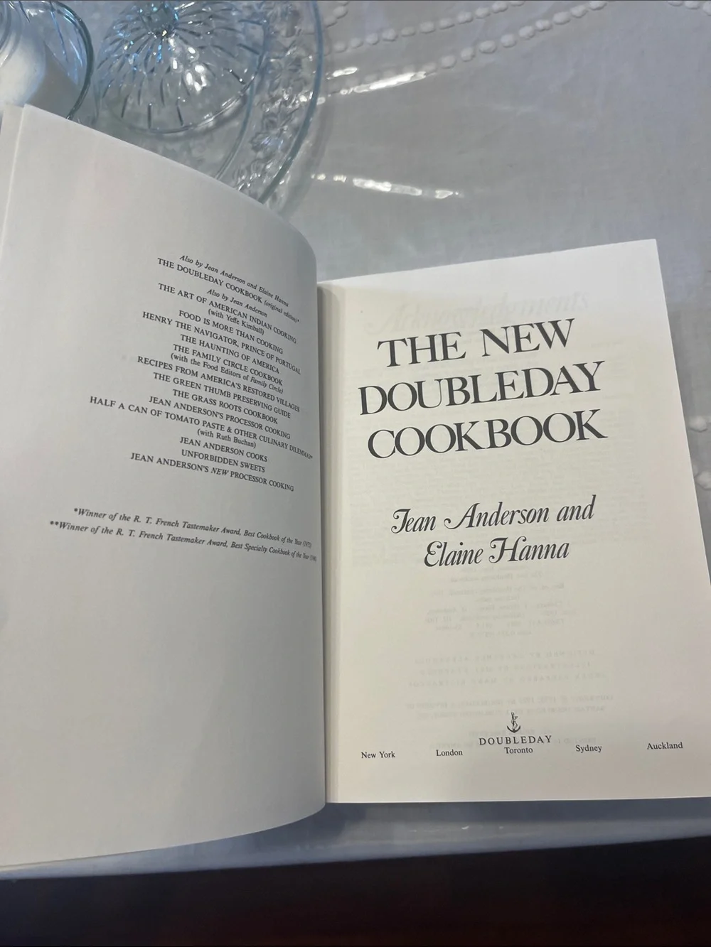 The New Cookbook by Jean Anderson & Elaine Hanna - White Illustrated Cover